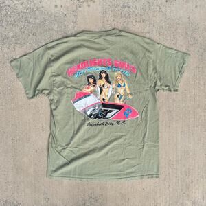 Hot Pink Muscle Car Dirty Girls Headlights Racing Pocket Delta T-Shirt